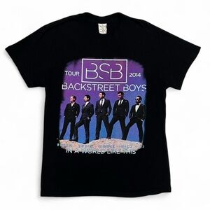 Backstreet Boys 2014 In a World Like This Concert Tour Black Shirt Size Small